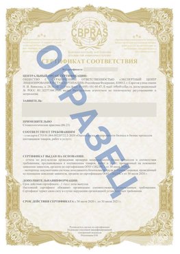 Образец Сертификат СТО 01.064.00220722.2-2020 Багаевский Сертификат СТО 01.064.00220722.2-2020 